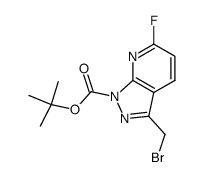 tert-butyl 3-(bromomethyl)-6-fluoro-1H-pyrazolo[3,4-b]pyridine-1-carboxylate Structure