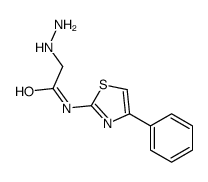 2-hydrazinyl-N-(4-phenyl-1,3-thiazol-2-yl)acetamide结构式