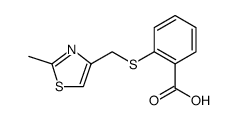 Benzoic acid, 2-[[(2-methyl-4-thiazolyl)methyl]thio] Structure