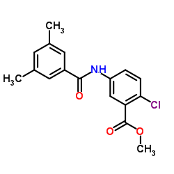 Methyl 2-chloro-5-[(3,5-dimethylbenzoyl)amino]benzoate结构式