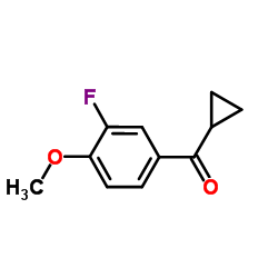 Cyclopropyl(3-fluoro-4-methoxyphenyl)methanone结构式