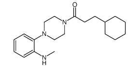 3-cyclohexyl-1-[4-[2-(methylamino)phenyl]piperazin-1-yl]propan-1-one Structure