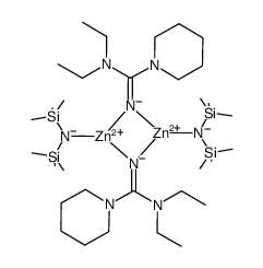 [zinc(μ-NC(NC5H10)(N(Et)2))(N(SiMe3)2)]2 Structure