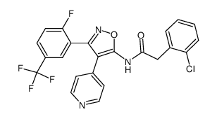 5-[(2-chlorophenyl)acetylamino]-3-(2-fluoro-5-trifluoromethylphenyl)-4-(4-pyridyl)isoxazole Structure