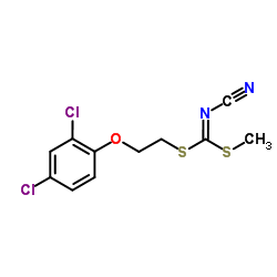 [2-(2,4-Dichlorophenoxy)ethyl]methyl-cyanocarbonimidodithioate structure