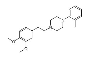 1-[2-(3,4-dimethoxyphenyl)ethyl]-4-(2-methylphenyl)piperazine结构式