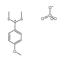 (p-methoxyphenyl)bis(methylthio)carbenium perchlorate Structure