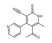 5'-acetyl-6'-methyl-2'-thioxo-1',2'-dihydro-3,4'-bipyridine-3'-carbonitrile Structure