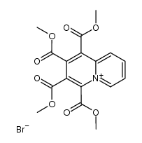 1,2,3,4-tetrakis-methoxycarbonyl-quinolizinylium, bromide Structure