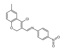 4-Chloro-6-methyl-3-(N-(4-nitrophenyl)iminomethyl)(2H)benzopyran structure