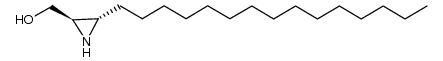 trans-2-hydrxymethyl-3-pentadecylaziridine结构式