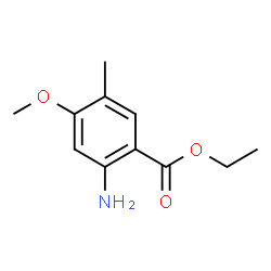 Ethyl 2-amino-4-methoxy-5-methylbenzenecarboxylate结构式