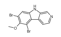 6,8-dibromo-7-methoxy-β-carboline Structure