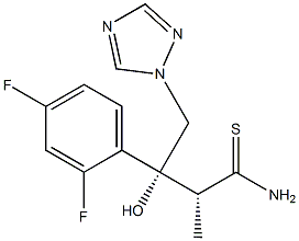 (2R,3R)-3-(2,4-difluorophenyl)-3-hydroxy-2-Methyl-4-(1H-1,2,4-triazol-1-yl)butanethioaMide结构式