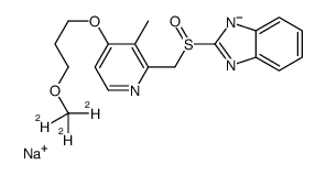 sodium,2-[[3-methyl-4-[3-(trideuteriomethoxy)propoxy]pyridin-2-yl]methylsulfinyl]benzimidazol-1-ide Structure