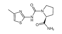 1,2-Pyrrolidinedicarboxamide, N1-(4-Methyl-2-thiazolyl)-,(2S)-结构式