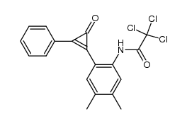 3-(4,5-Dimethyl-2-trichloracetylaminophenyl)-2-phenylcyclopropenon结构式