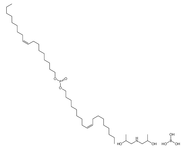 bis[(E)-octadec-9-enoxy]-oxophosphanium,boric acid,1-(2-hydroxypropylamino)propan-2-ol结构式