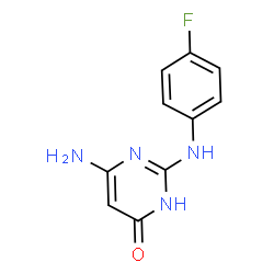 6-Amino-2-[(4-fluorophenyl)amino]pyrimidin-4(3H)-one Structure