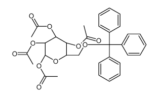 6-O-Trityl-1,2,3,4-tetra-O-acetyl-β-D-galactopyranose Structure