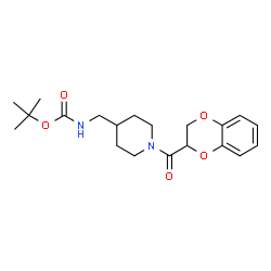 [1-(2,3-Dihydro-benzo[1,4]dioxine-2-carbonyl)-piperidin-4-ylmethyl]-carbamic acid tert-butyl ester picture