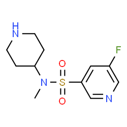 5-fluoro-N-Methyl-N-(piperidin-4-yl)pyridine-3-sulfonamide Structure