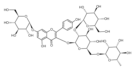 kaempferol 3-O-(2G-glucosylrutinoside)-7-O-glucoside结构式