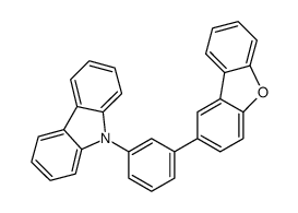 9-[3-(二苯并呋喃-2-基)苯基]-9H-咔唑结构式