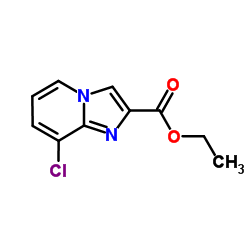 8-Chloro-imidazo[1,2-a]pyridine-2-carboxylic acid ethyl ester结构式