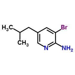 3-bromo-5-isobutylpyridin-2-amine structure