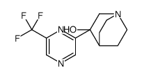 3-[6-(trifluoromethyl)pyrazin-2-yl]-1-azabicyclo[2.2.2]octan-3-ol结构式