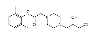 2-(4-(3-chloro-2-hydroxypropyl)piperazin-1-yl)-N-(2,6-dimethylphenyl)acetamide structure