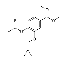 2-(cyclopropylmethoxy)-1-(difluoromethoxy)-4-(dimethoxymethyl)benzene Structure