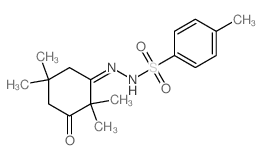 Benzenesulfonicacid, 4-methyl-, 2-(2,2,5,5-tetramethyl-3-oxocyclohexylidene)hydrazide structure