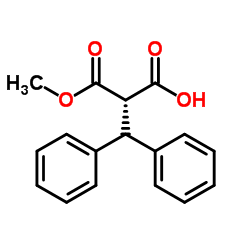 (2S)-2-benzhydryl-3-methoxy-3-oxo-propanoic acid Structure