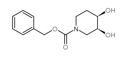 (3S,4R)-苄基3,4-二羟基哌啶-1-羧酸结构式