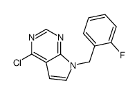 7-(2-FLUOROBENZYL)-4-CHLORO-7H-PYRROLO[2,3-D]PYRIMIDINE结构式