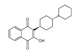 2-(trans-bicyclohexyl-4-yl)-3-hydroxy-[1,4]naphthoquinone Structure