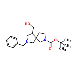 tert-Butyl 7-benzyl-9-(hydroxymethyl)-2,7-diazaspiro[4.4]nonane-2-carboxylate structure