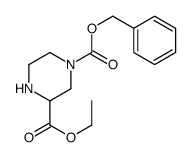 1-O-benzyl 3-O-ethyl piperazine-1,3-dicarboxylate结构式