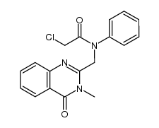 2-chloro-N-((3-methyl-4-oxo-3,4-dihydroquinazolin-2-yl)methyl)-N-phenylacetamide Structure