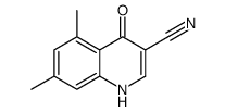 4-羟基-5,7-二甲基-3-喹啉甲腈结构式