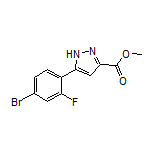 Methyl 5-(4-Bromo-2-fluorophenyl)-1H-pyrazole-3-carboxylate Structure