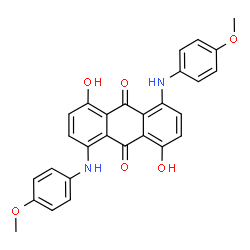 1,5-Dihydroxy-4,8-bis[(4-methoxyphenyl)amino]-9,10-anthracenedione Structure