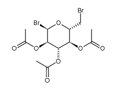 2,3,4-tri-O-acetyl-6-bromo-6-deoxy-α-D-glucopyranosyl bromide Structure