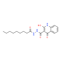 4-hydroxy-N'-nonanoyl-2-oxo-1,2-dihydroquinoline-3-carbohydrazide Structure