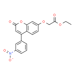 ethyl 2-[4-(3-nitrophenyl)-2-oxochromen-7-yl]oxyacetate结构式