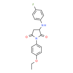 1-(4-ethoxyphenyl)-3-(4-fluoroanilino)-2,5-pyrrolidinedione结构式