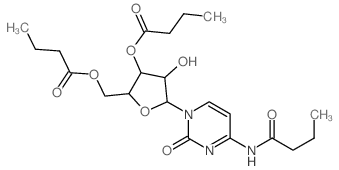 Butanamide,N-[1-[3,5-bis-O-(1-oxobutyl)-b-D-arabinofuranosyl]-1,2-dihydro-2-oxo-4-pyrimidinyl]- structure