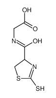 2-[(2-sulfanylidene-1,3-thiazolidine-4-carbonyl)amino]acetic acid结构式